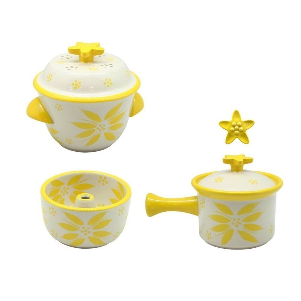 New Temp-tations by Tara Mini Quick Cookers, Set-of-3 Old World Yellow With Lids